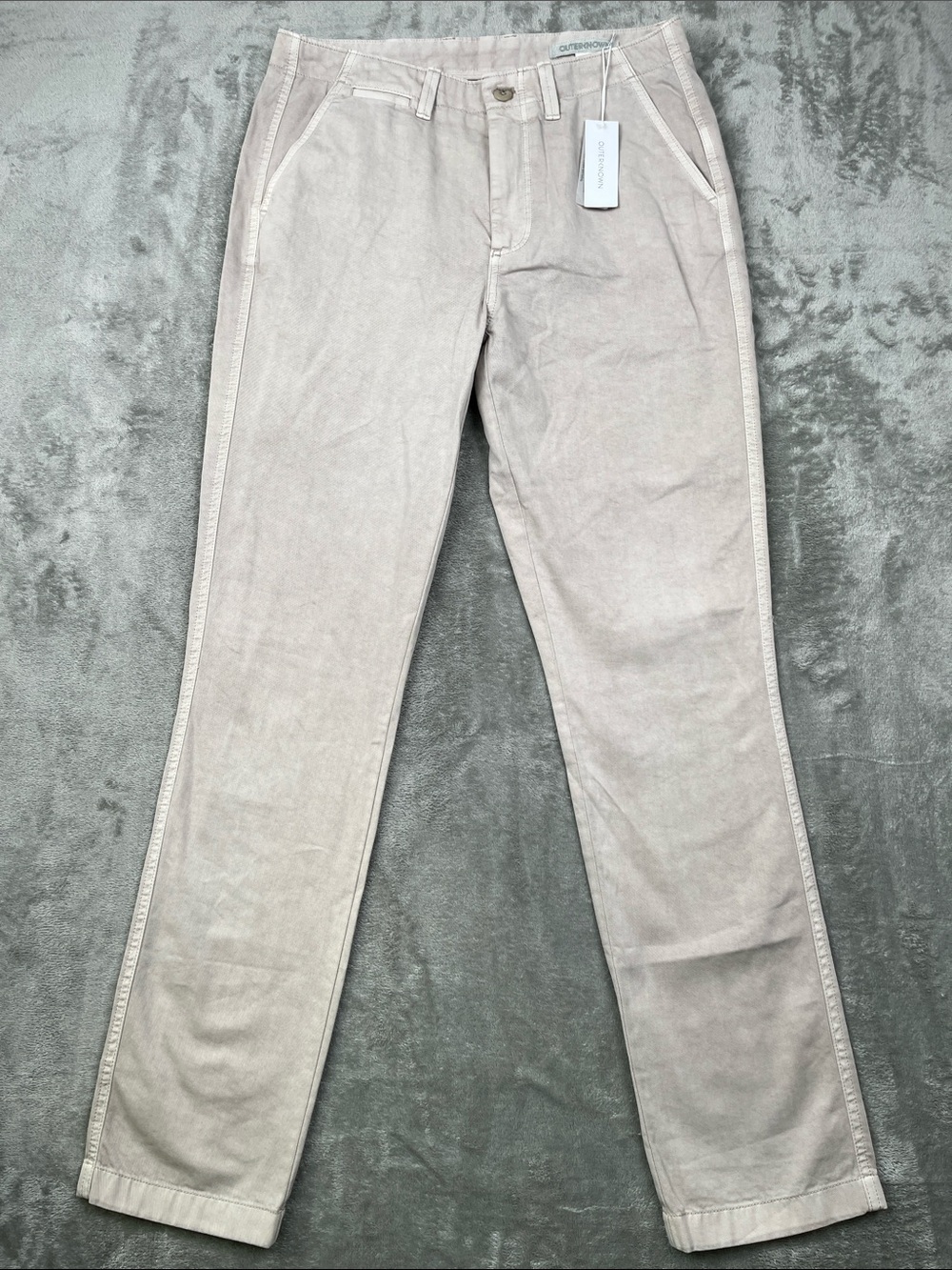 NEW Outerknown 30 Mens Beige 100% Organic Cotton Chino Pants